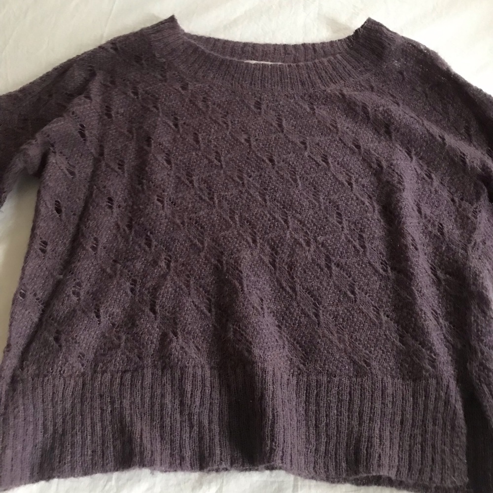 Loft mohair blend sweater. Eggplant color.